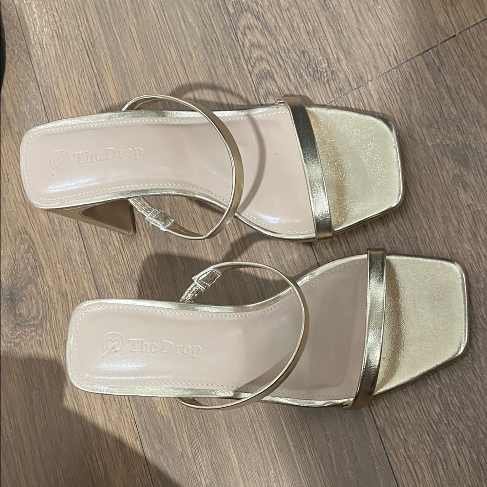 The Drop Women's Metallic Heeled Sandals